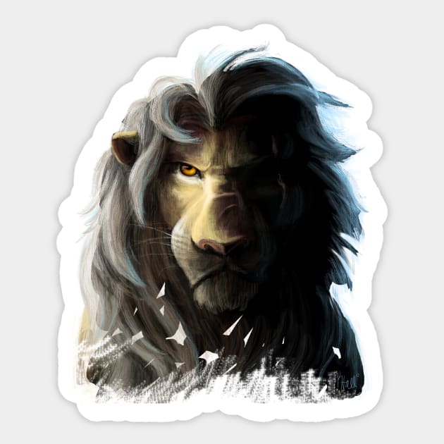 The Old King Sticker by Unicornarama